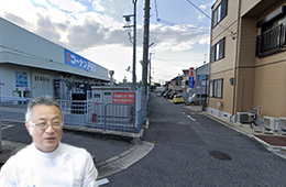 コーナンPRO浜寺元町を超えたすぐ左折した際の写真